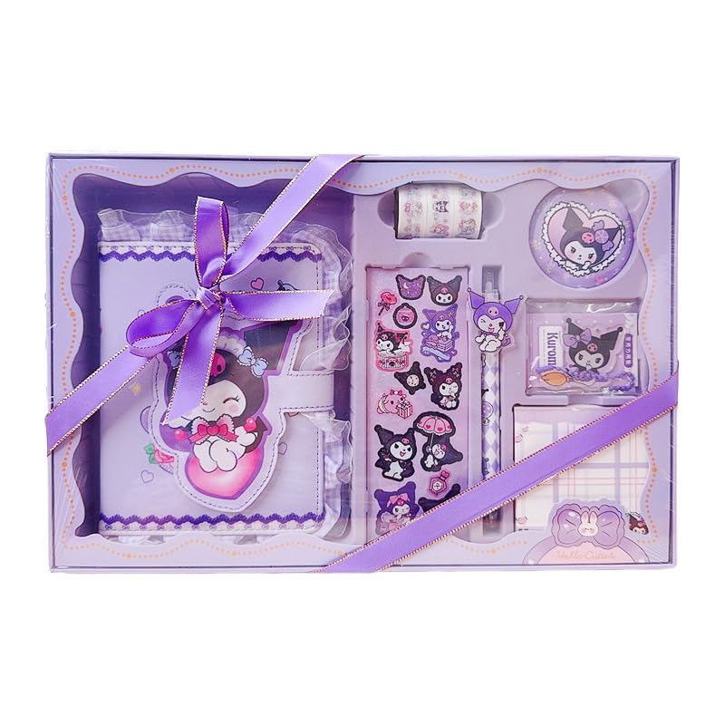 Climberty Kuromi Scrapbooking Gift Set - Includes Pen, Sticky Notes, A5 Notebook & Stationery, Cartoon Kuromi Themed Scrapbooking, School Gift Birthday Gift Christmas Gift for Girls Climberty Kuromi Scrapbooking Gift Set - Includes Pen, Sticky Notes, A5 Notebook & Stationery, Cartoon Kuromi Themed Scrapbooking, School Gift Birthday Gift Christmas Gift for Girls
